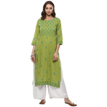 Load image into Gallery viewer, RAJMANDIRFABRICS Women's Cotton Straight Hand Block Printed Kurti

