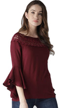 Load image into Gallery viewer, STYLE QUOTIENT Women's Plain Regular fit Top
