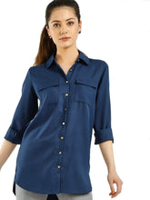 Load image into Gallery viewer, POISON IVY Women's Cotton Roll-Up Sleeves Casual Shirt
